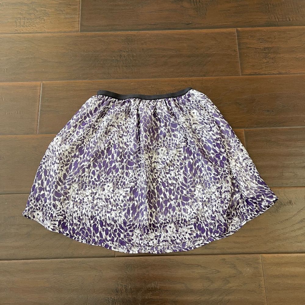 Ha Gattini Women's Pull-on Purple White Lined Skirt, size Small